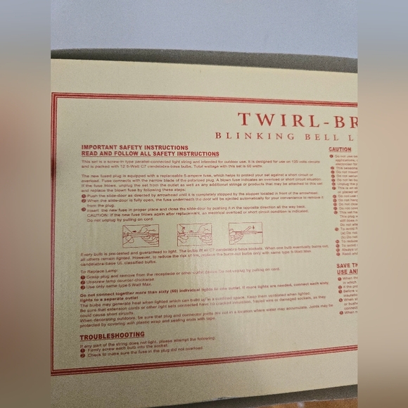 Christopher Radko Shiny Brite Twinkle Brite Blinking Bell Lights 12 Lamps Prop - Picture 8 of 9